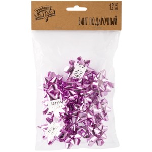 Бант Звезда металл светло-роз D5см 12штG