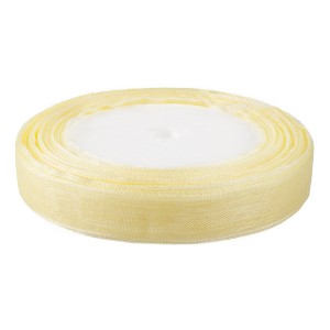 Лента органза (1,2 см*22,85 м) Кремовый, 1 шт.