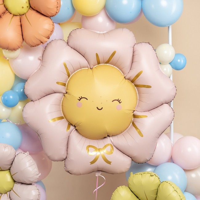 Fa (41''/104 см) Цветок, Солнышко, Розовый, Сатин, 1 шт.