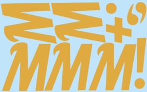 Наклейки буквы 10 см "М" золото, 1 лист