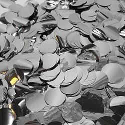 Конфетти фольга Круг, Серебро, Металлик, 2 см, 50 г.