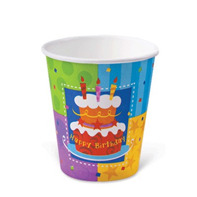 Набор бумажной посуды + аксессуары №8 Торт Birthday (сервировка/акс)G, 57 шт.