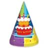 Набор бумажной посуды + аксессуары №8 Торт Birthday (сервировка/акс)G, 57 шт.