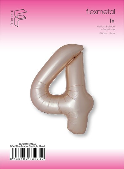 Fm (40''/102 см) Цифра, 4 SLIM Starlight Gold, 1 шт.