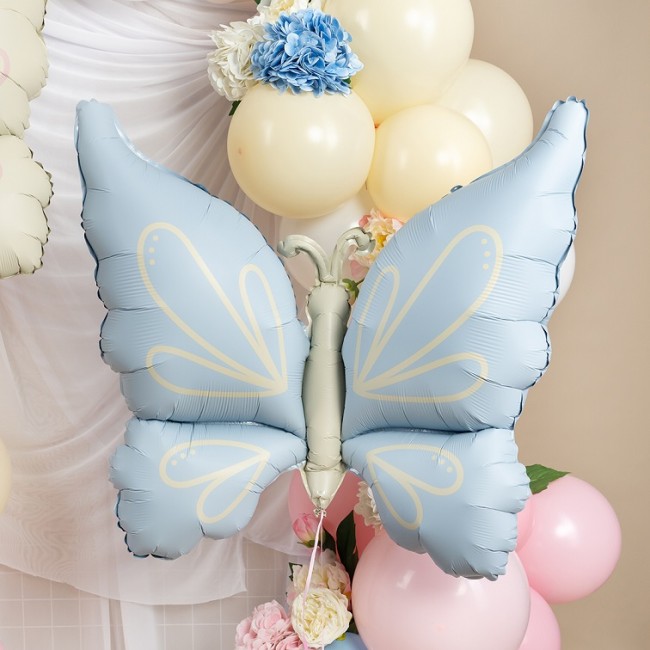 Fa (37''/94 см) Фигура, Нежная бабочка, Голубой, Сатин, 1 шт.