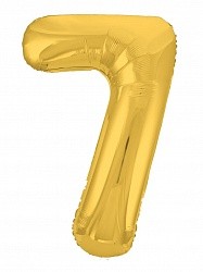 Ag (40''/102 см) Цифра, 7, Slim, Золото, в упаковке 1 шт.