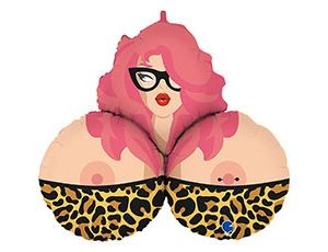 Gr (35''/89 см) ФИГУРА Мадам Си-Си Леопард, 1 шт.