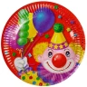 Набор бумажной посуды + аксессуары №8 Клоун с шарами (сервировка/акс)G, 57 шт.