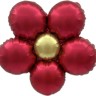 Fa (18''/46 см) Цветок, Ромашка (надув воздухом), Красный, Сатин, 1 шт.