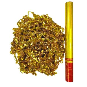 AC 40см Пневмохлопушка Золотой серпантин, 1 шт. AC 40см Пневмохлопушка Золотой серпантин, 1 шт.