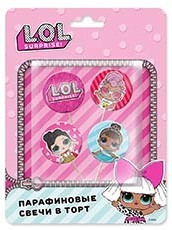 Набор свечей для торта куклы ЛОЛ 4шт
