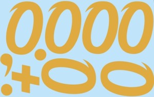 Наклейки буквы 10 см "О" золото, 1 лист