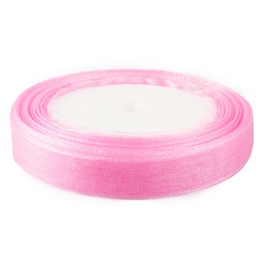 Лента органза (1,2 см*22,85 м) Розовый, 1 шт.