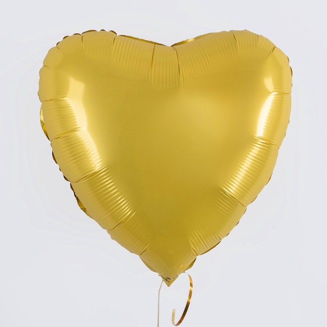 Gr (18''/46 см) Сердце, Сатин Banana Yellow, 1 шт.