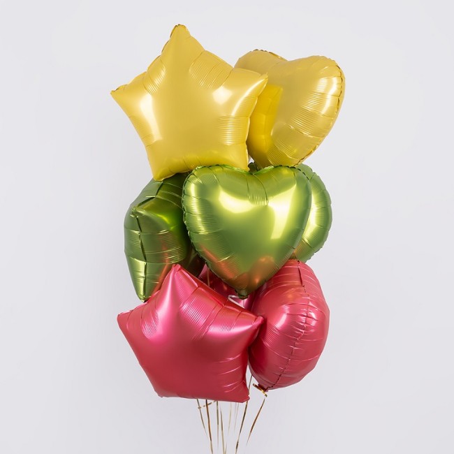 Gr (18''/46 см) Сердце, Сатин Banana Yellow, 1 шт.