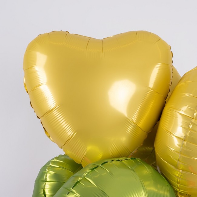 Gr (18''/46 см) Сердце, Сатин Banana Yellow, 1 шт.