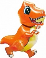 Fa (30"/76 см) Ходячая Фигура, Маленький динозавр, Оранжевый, в упаковке 1 шт.