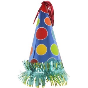 Колпак фольг с бахром Круги 25см/А