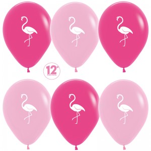 Sp (12&quot;/30 см) Фламинго, Фуше (012)/Розовый (009), пастель, 2 ст, 12 шт.