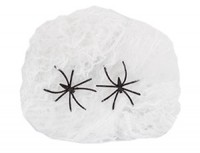 Паутина белая с 2 пауками 1х1м/G
