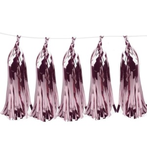 Гирлянда фольгированная "Тассел" Сиреневый, 12*35 см, 10 шт.