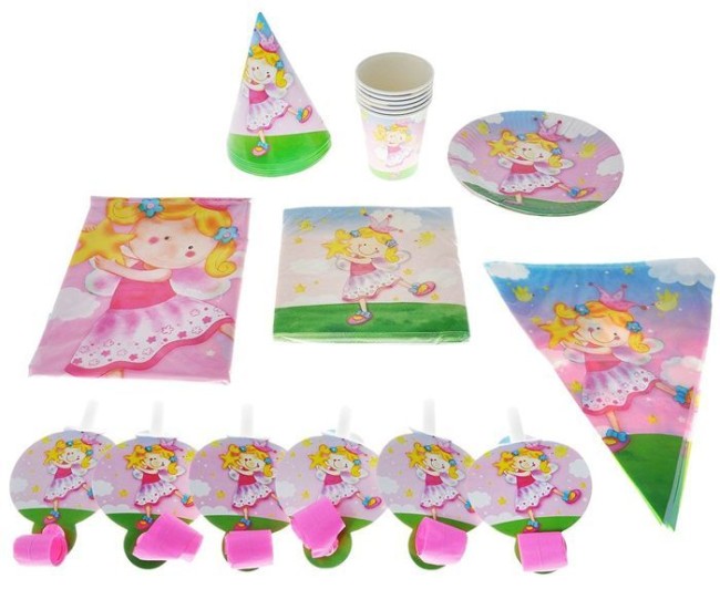 Набор для праздника Звездная фея, 6 персон, 38 предметов