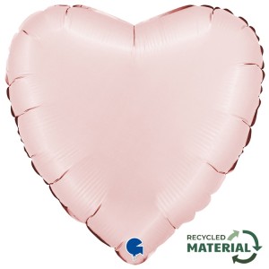 Gr (18''/46 см) Сердце, Сатин Pastel Pink, 1 шт.