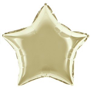 Fa (10''/25 см) Мини-звезда с клапаном, Белое золото, Металлик, 5 шт.