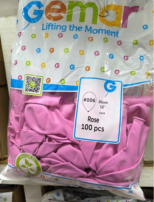 Gm (5''/13 см) 06 Пастель Rose, 100 шт.