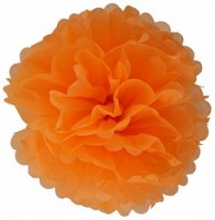 Бумажный помпон Оранжевый (16"/41 см)