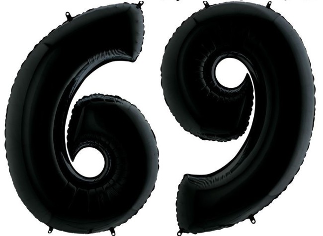 Gr (40''/102 см) /Цифра 6/9 Чёрный, 1 шт. 