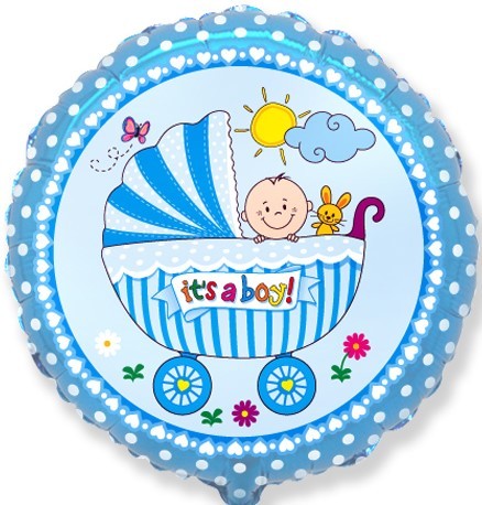 Fm (18"/45см) /Круг, Детская коляска для мальчика, 1 шт.