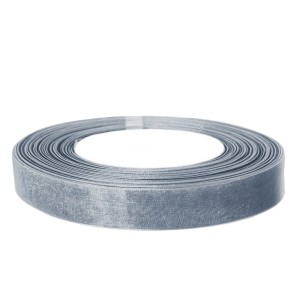 Лента органза (1,2 см*22,85 м) Серебро, 1 шт.