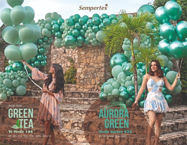 Sp (5''/13 см) Зеленый чай (126), пастель ретро, 100 шт.