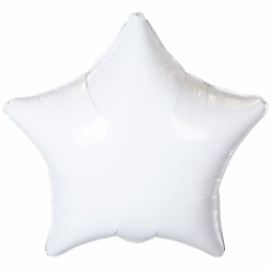 Fa (10''/25 см) Мини-звезда с клапаном, Белый, 5 шт.