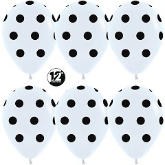 Sp (12"/30 см) Черные точки, Белый (005), пастель, 5 ст, 12 шт.
