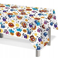 Скатерть ПЭТ, Игра Среди Нас, Вечеринка, 120*180 см, 1 шт.