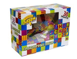 Набор для дня рождения Мозаика, 6 персон, 38 предметов