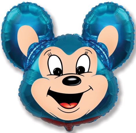 Fm (14''/36 см) /Мини-фигура, Могучая мышь, Синий, 5 шт