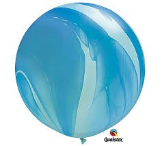 Q (30''/76см) /Супер Агат Blue, 1 шт