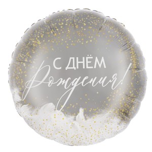 Fa (20''/51 см) Круг, Панорамный, С Днем Рождения! (перья), 1 шт. в уп.