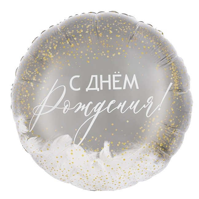 Fa (20''/51 см) Круг, Панорамный, С Днем Рождения! (перья), 1 шт. в уп.