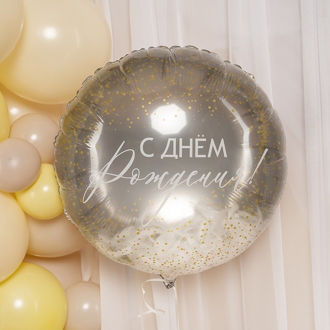 Fa (20''/51 см) Круг, Панорамный, С Днем Рождения! (перья), 1 шт. в уп.