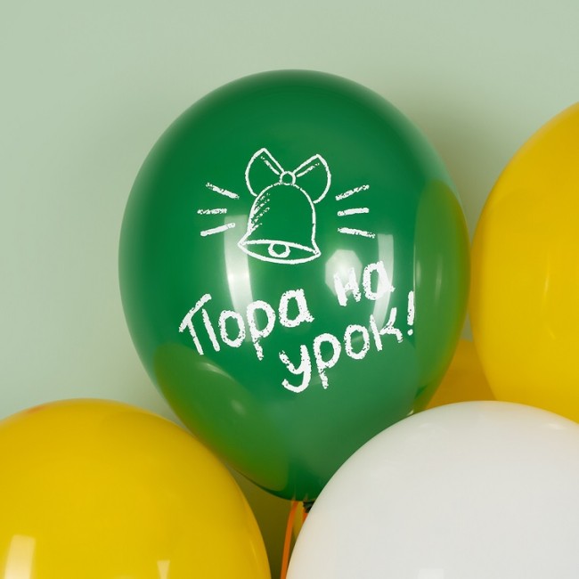 512 (12''/30 см) Ура, 1 Сентября!, Ассорти, пастель, 2 ст, 25 шт.