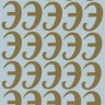 Наклейки буквы 5 см "Э" золото, 1 лист