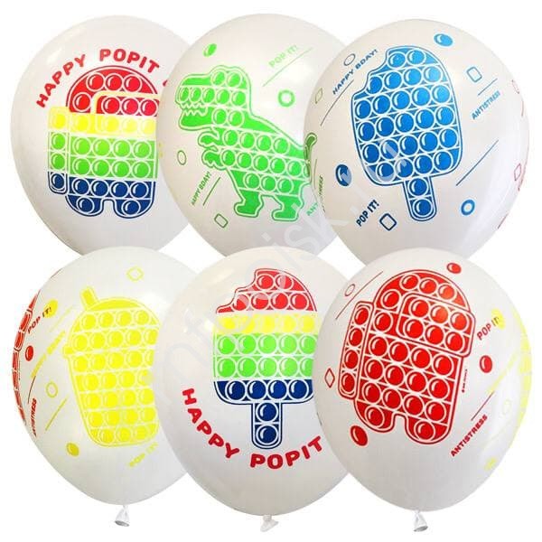 M 12"/30см Пастель Happy Pop it, 25шт