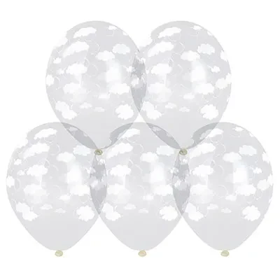 Bb (14''/36 см) Шелкография Облака Шары-038, кристалл, 25 шт.