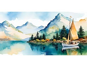 Конверт д/денег Горы, 10 шт.