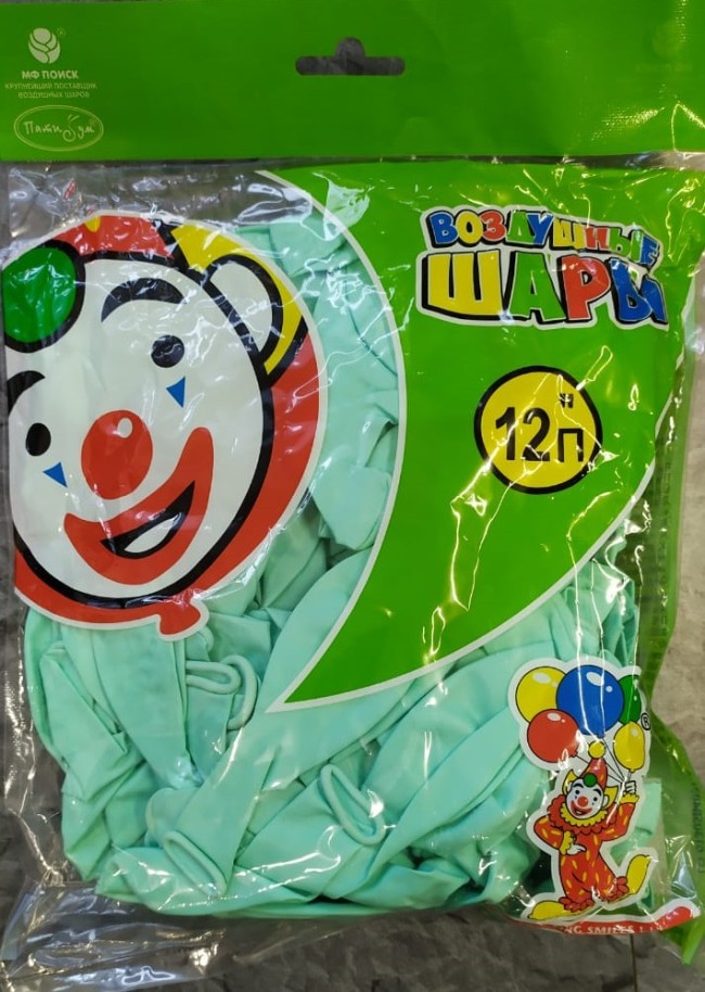 М (12''/30 см) Пастель Macaroon MINT (087), 100 шт