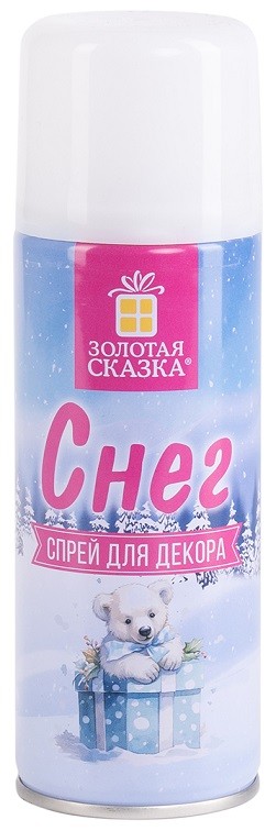 Снег для декорирования в спрее, 250 мл, 85 г, Белый, 1 шт.